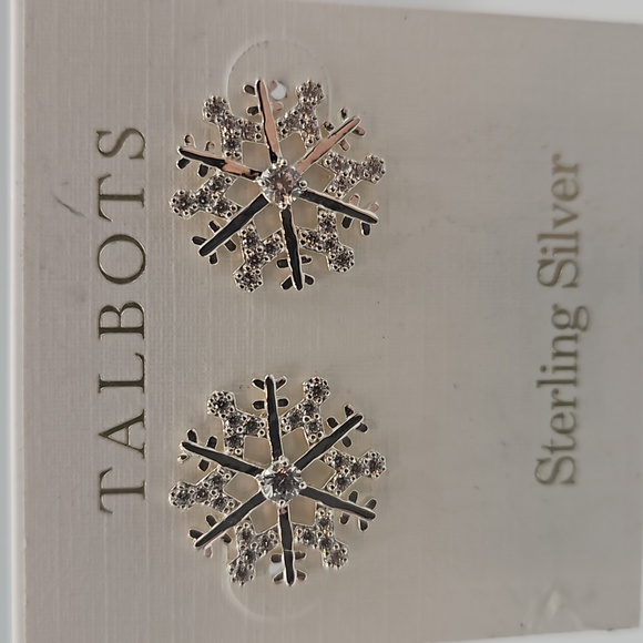 Talbots Jewelry - Talbots Sterling Silver Snowflakes Earrings